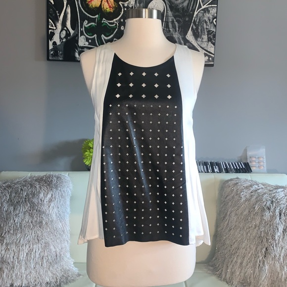 Boundary & Co. Tops - New! Leather Detail Top by Boundary & Co.